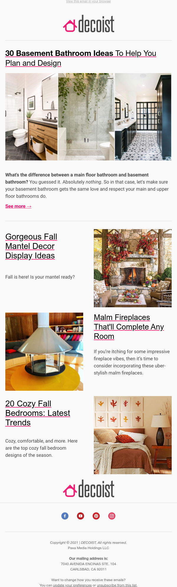 Decoist Sponsored Newsletter Advertising | Paved