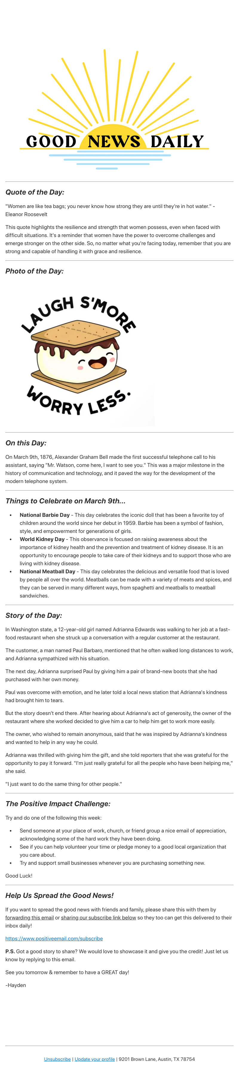 Good News Daily Sponsored Newsletter Advertising | Paved
