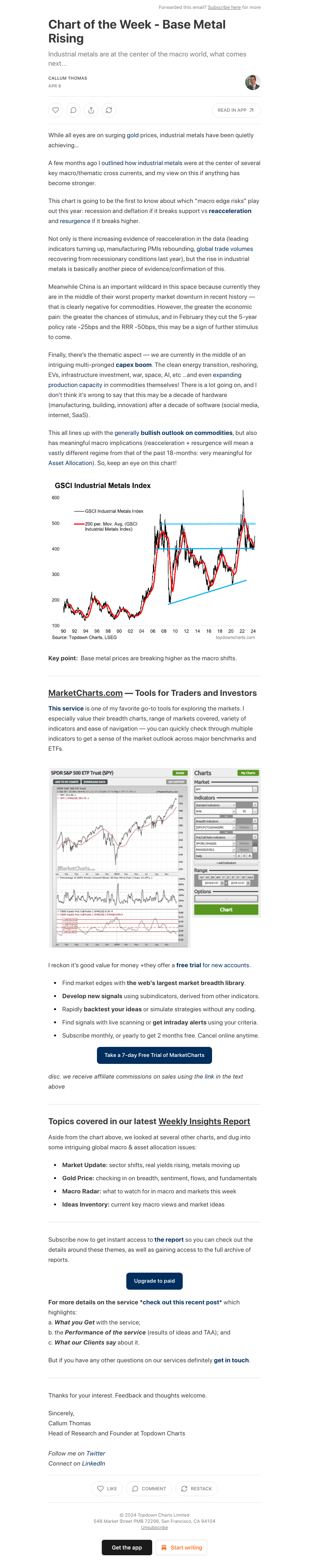 Chart Of The Week Sponsored Newsletter Advertising | Paved